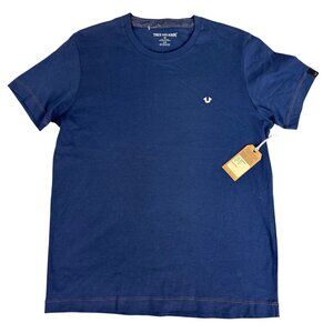 True Religion Mens Slim Fit Ace Tee Blue 100% Pima Cotton Size M NWT Holiday 201